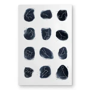 Begin Home Decor C1MP2030ULLP8X 20 x 30 in. Constellations - Scandinavian Metal Print Wall Art for Home Decor