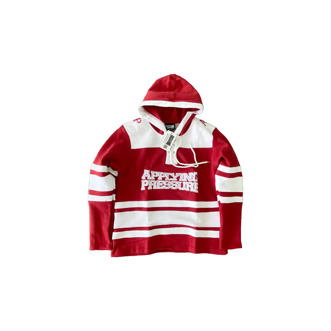 Hockey Hoodie Long Sleeve Fleece Menswear Tops Embroidered Sleeve