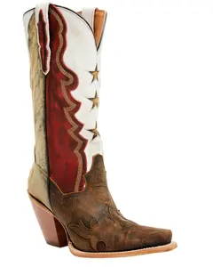 Dan Post Women's Senorita 13" Star Overlay Western Boot Snip Toe - Dp80168