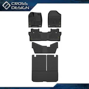 CROSSDESIGN TPE Car Floor Mats & Trunk Liners, Car Accessory Set with Backrest Mats for 2016-2022 Honda Pilot, Ideal Father's Day Gift, Mat Floor Mats
