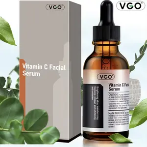 VGO Vitamin C Facial Serum 30ml - Deep Hydration Moisture Lock & Brighten Skin Tone Formula for Dry Oily & Sensitive Skin Types