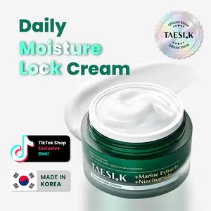 [TAESI.K] Marine Glow Hydrating Cream 50ml, Radiance Moisturizer with 5% Niacinamide & Marine Complex for Lightweight Hydrating and Moisturizing Care to Hydrate Skin and Lock in Moisture, Korean Skincare for All Skin Types