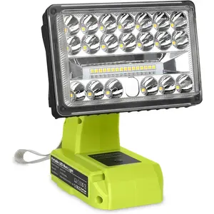 18V Light Compatible with Ryobi 18V Battery,18W 2000LM Spotlight with USB Port, Zinc Alloy 110 Degree Pivoting Head, Led Work Light Floodlight Spotlight