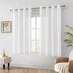 Transparent gauze curtains, semi blackout in summer, suitable for living rooms and bedrooms