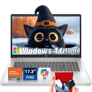 HP 17.3" Student&Business Laptop | Copilot AI | Ryzen 5 7430U | 32GB RAM | 512GB SSD | Win11 Home | Numeric Keyboard | Type-C | Bundle Accessory