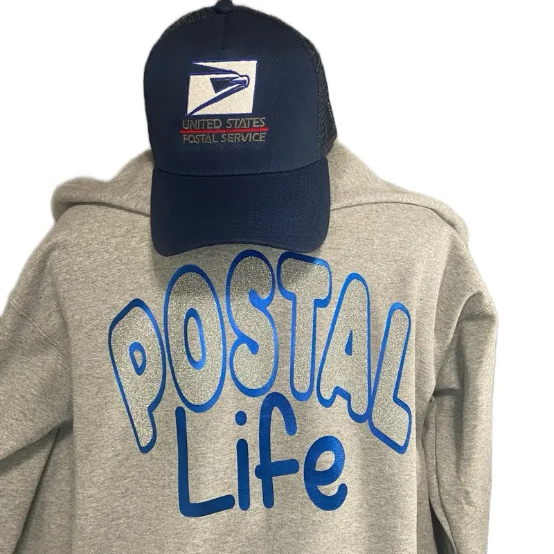 United States Postal Service Custom Fit Embroidery Trucker Hat - Black Cap, High Quality, Detailed Embroidered Logo, Durable Casual Hat for Birthday Gifting, Black Trucker Hat, Embroidered Logo Hats