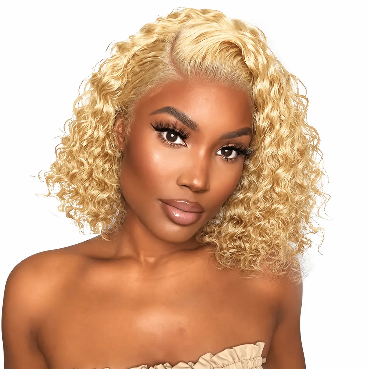 Hotlove 613 Blonde Lace Front Bob Wig Human Hair 4x4 Straight Bob Wig HD Transparent Lace Natural Hairline Hd Lacefrontal Wigs