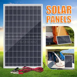 Portable Solar Panel with 60A/100A Controller, 1 Set 10W High Efficiency Solar Panel Charger, Outdoor Solar Panel Kit for Mobile Power, Camping, Hiking, Car, Boat, Phone, Monitoring Solar Power System