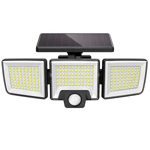 LED Solar Security Wall Lights Outdoor Waterproof PIR Motion Sensor Flood Lamp