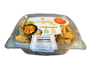 Mediterranos Pita Chips Crispy Zaatar Flavor - Made with natural ingredients. Ideal for snacking, dipping, or pairing with spreads. Vegan-friendly, crafted from wholewheat flour, yeast, sugar, salt, water, and vegetable oil for a taste. Fiber Taffy