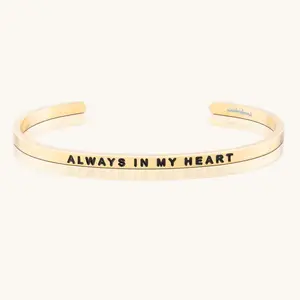 Always In My Heart - Gold & Rose Gold - MantraBand Inspirational Bracelet