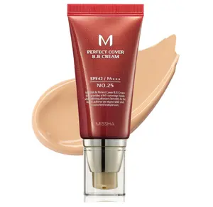 MISSHA M Perfect BB Cream No.25 Warm beige for light/medium with neutral skin tone SPF 42 PA +++ 1.69 Fl Oz - Tinted Moisturizer for face with SPF