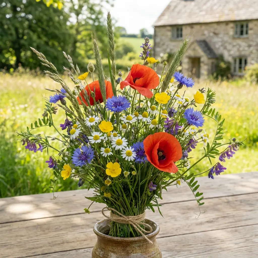 Perennial Wildflower Seed Mix, 1/4 LB, 5,000+ Pure Seeds | No Fillers, Non-GMO, Throw & Grow Pollinator Garden Seeds; Covers 2,000–2,250 Sq Ft, Hardy for Growing Zones 3–10, Large Multi-Color Blooms for Yard & Landscape Decor