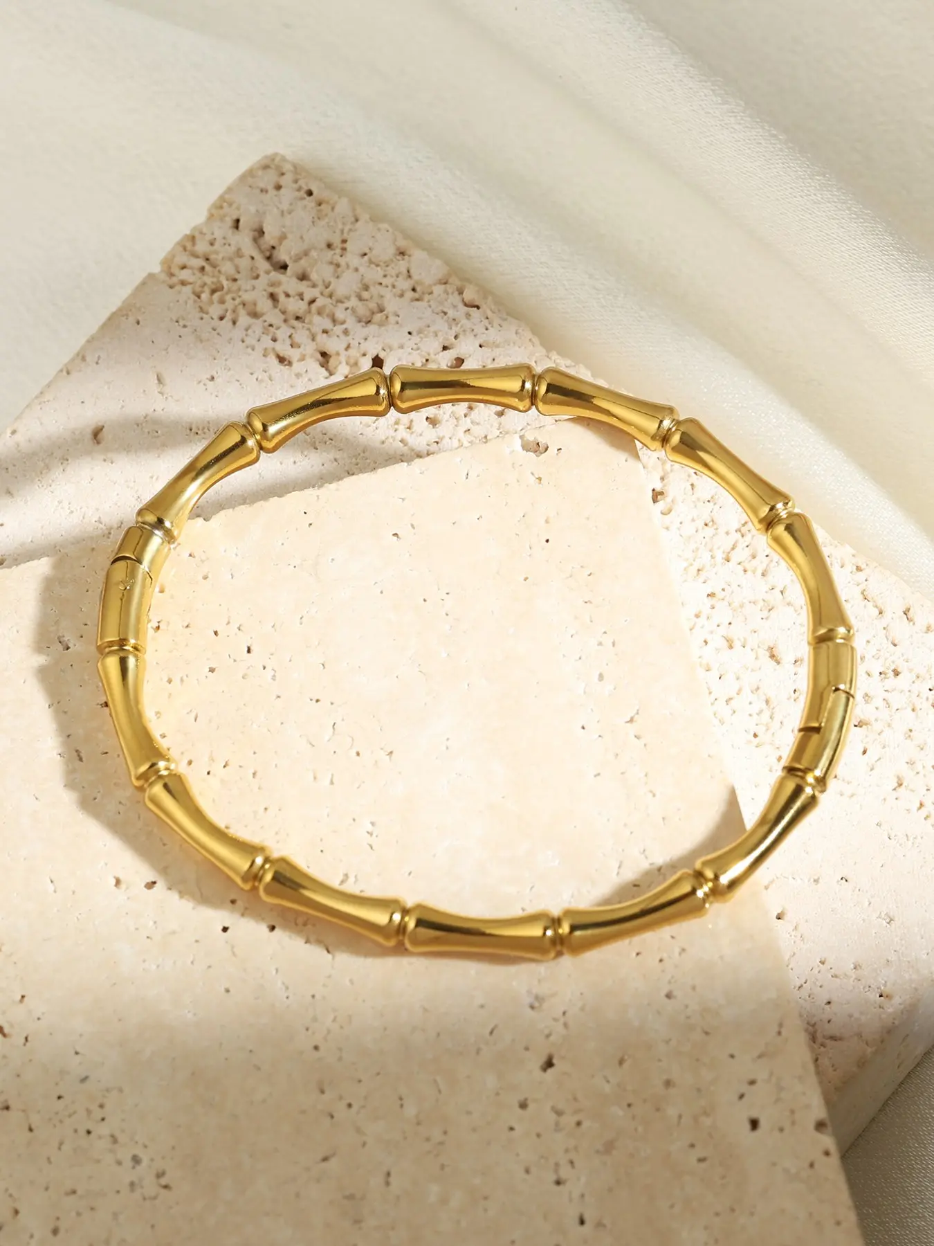 Fashion Simple Versatile Bamboo Joint Stainless Steel Bracelet, Unisex Daily Wear Party Accessory, Creative Gift Jewelry