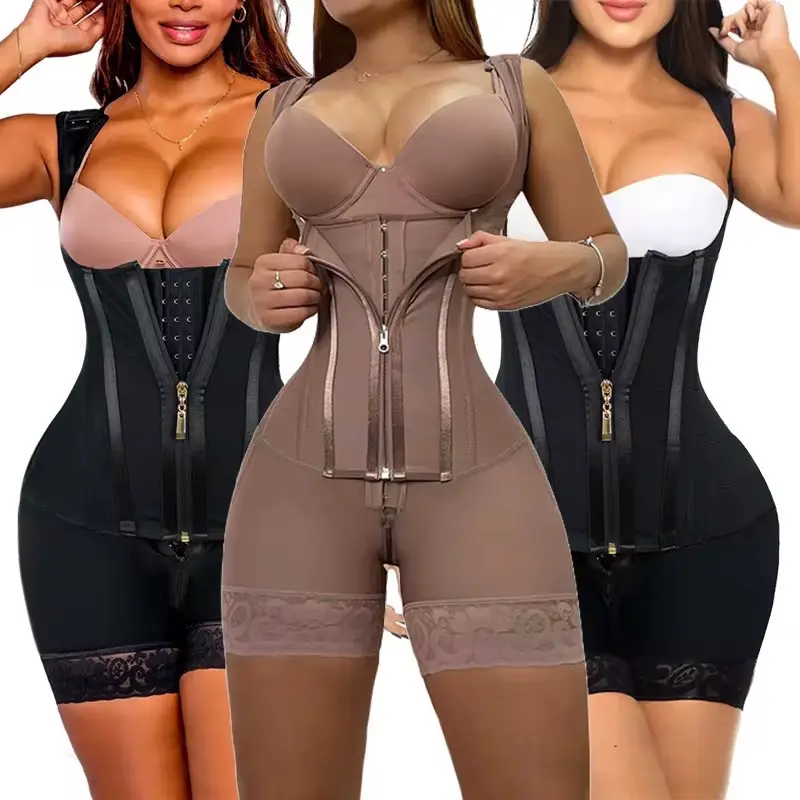 Fajas Colombianas Body Shaper Corset Girdles Mujer Front Hooks Zipper Compression Bodysuit Shapewear Women for Enhanced Comfort and Style