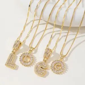 Jewelry 2 Pack Initial Letter Pendant Necklaces 14K Gold Plated Adjustable Chain 17-19'' for Women Valentine's Day Anniversary Jewelry Set