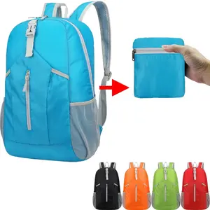 Ultra-Light Nylon Backpack with Dual Straps - 5.55gal Large-Capacity Quick-Foldable Bag for Hiking, Camping