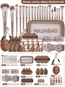27PCS Makeup Tools Set+1PCS Multi-Functional Zipper Toiletry And Cosmetic Bag Waterproof+20PCS Makeup Brush Set