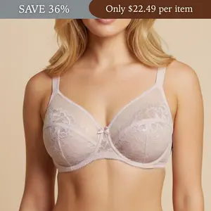 HSIA Enchante Floral Lace Unlined Comfort Non-padded Full Coverage Plus Size Underwire Bra Adjustable Straps The Adapter Cup Anti-Cookie-Cutter Bra SpringStatements