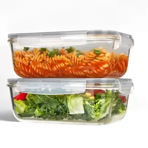 5/10pcs Large Plastic Food Containers with Lids, Wide Mouth Meal Prep Containers, Airtight Leakproof Food Grade Stackable Storage Boxes, Dishwasher & Freezer Safe for Kitchen Fridge, Leftovers, Salad, Lasagna