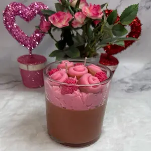 Strawberry Cinnabun scented Double wick candle Home Fragrance Decor Home Decoration