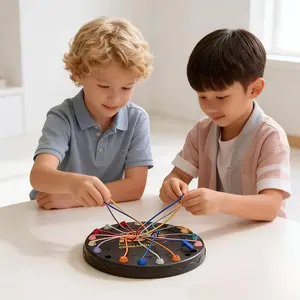 Colorful Rope Untangling Puzzle Game Interactive Logic Twisted Tangler Rope Super Fun Brain Teaser for Kids Family Strategy Board Develop Concentration Skills