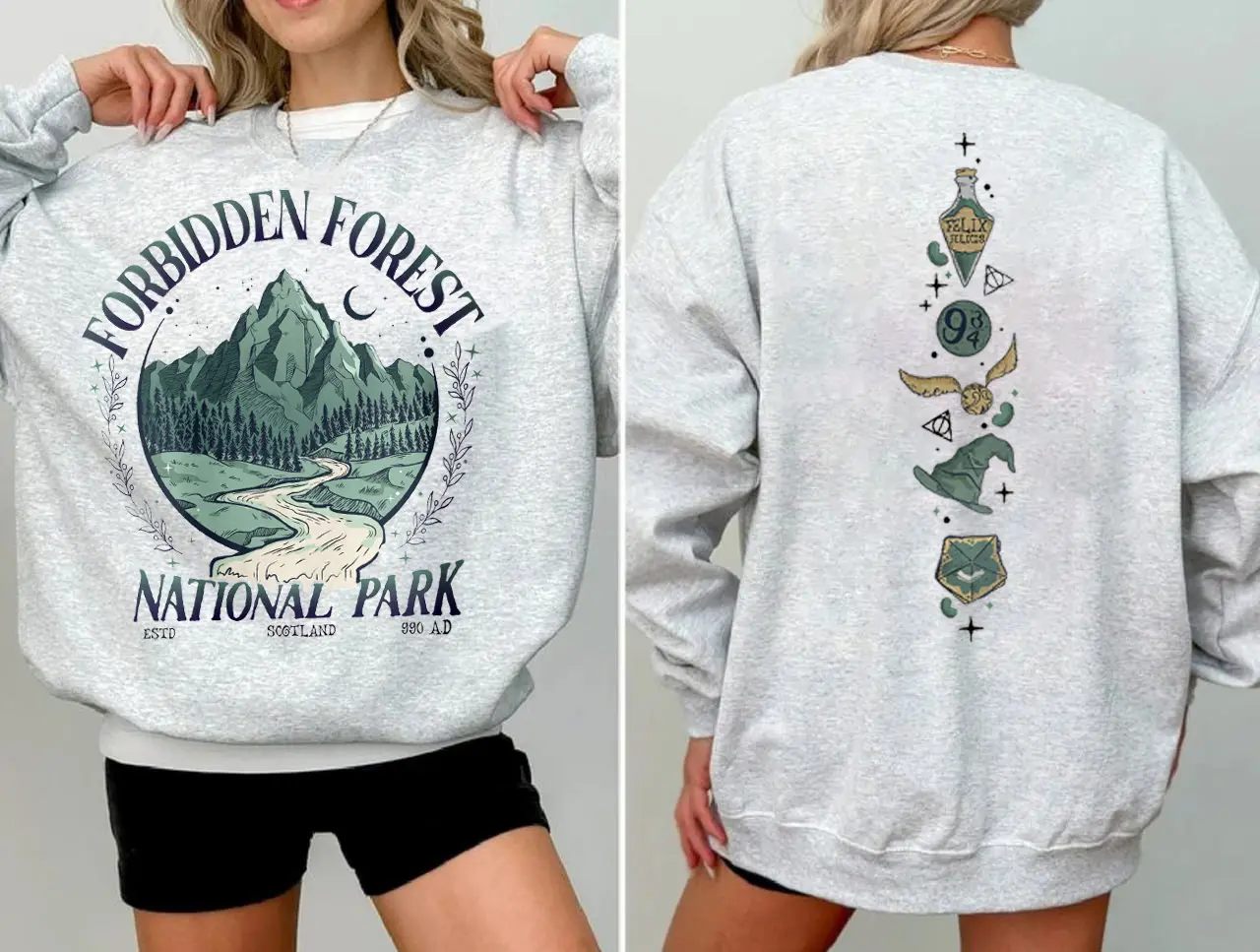 National Park Wizard Sweatshirt, Forbidden Forest Shirt, Spicy Booktok, HP Inspired Wizarding World T-Shirt, Bookish Sweatshirt, Womenswear, Sweaters, Tops