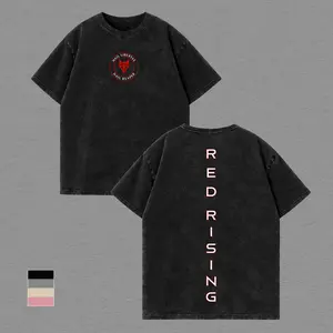 Hail Libertas Hail Reaper Red Rising Vintage Washed Oversized Cotton T-Shirt, Darrow Howler Graphic Tee, Heavy Cotton BookTok Fantasy Streetwear Unisex Fan Gift Top