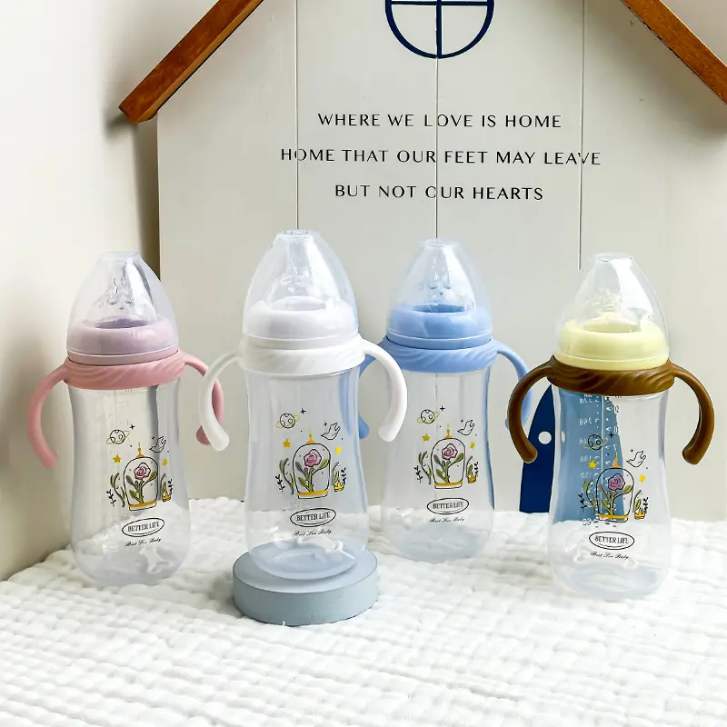 Pretty Baby Bpa Free 6.09/10.15OZ Baby Anti-Gas PP Wide-Neck Bottles With Large Capacity
