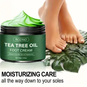 Tea Tree Oil Cracked Skin Care Cream, Moisturizing and Hydrating, Lightweight, for Hands, Ankles, Dry Areas, Softening and Relief