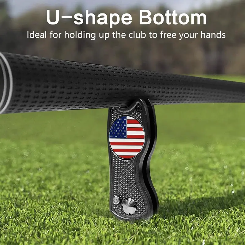American Flag Golf Divot Tool – Fix Divots in Star-Spangled Style! ⛳✨