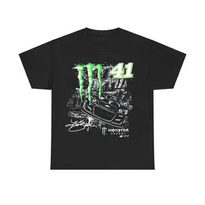 Kurt Busch #41 NASCAR Monster Energy Graphic T-Shirt Cotton Minimalist Graphic
