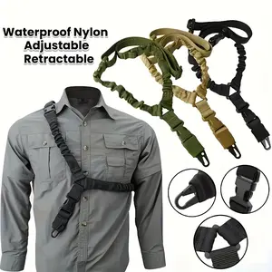 Tactical gun sling with adjustable length, all-metal hooks, durable nylon strap suitable for most firearms - perfect for outdoor hunting and shooting - an ideal gift for military enthusiasts