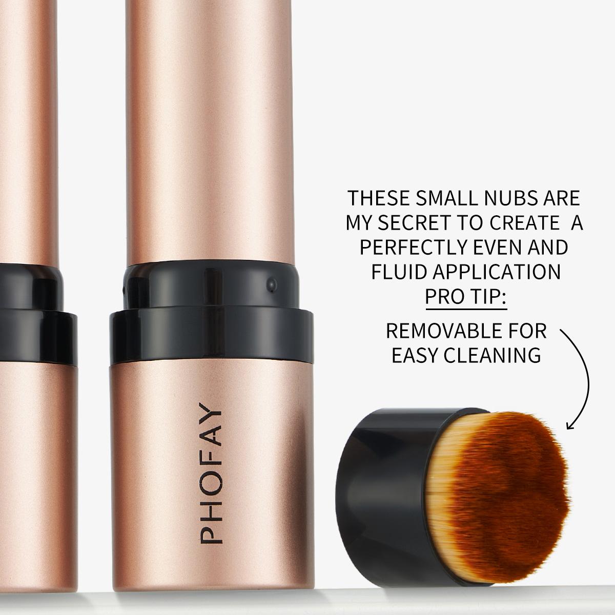 PHOFAY 2-in-1 Blush Highlighter Stick, Dense Brush Head for Flawless Application, Vegan Cream Blush for All Skin Types PHOFAY 2-in-1 Blush Highlighter Stick, Dense Brush Head for Flawless Application, Vegan Cream Blush for All Skin Types