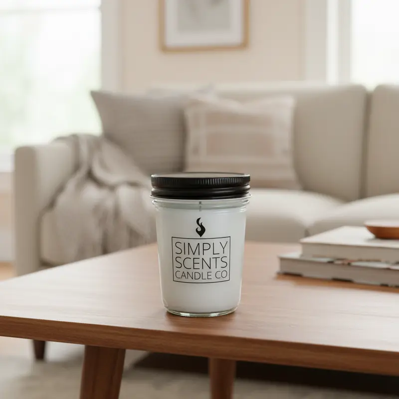 Simply Scents Candle Co. 8oz Triple Scented Jar Candle - Cherry, The Hotel, Angel - Cozy Berry Coconut Aroma - Long-Lasting 45-50 Hours Burn Time - Glass Jar for Home Decor - Floral
