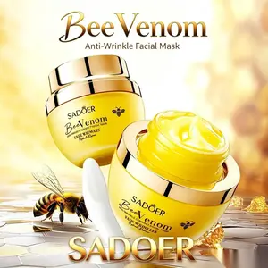 Bee Venom Facial Mask, Deep Hydration, Smooth & Soften, Reduce Wrinkle and Fine Lines, Enhance Skin Firmness and Elasticity, Anti-wrinkle Bee Venom Lifting Mask for Women All Skin Types