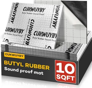 80mil Car Sound Deadening Mat Kit, Butyl Noise Insulation & Vibration Dampening Material for Doors, Floor, Trunk & Automotive Audio Upgrade, 9PCS