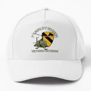 1st Cavalry Vietnam - UH-1 Gunship Design on a Stylish Twill Cap Hat  Ideal for Military History Enthusiasts and Veterans