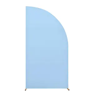 5/6FT Half Round Backdrop Arch Cover, 2-Sided Elastic Spandex Fabric, Perfect for Wedding Ceremony Birthday Gender Reveal Anniversary Photo Decor