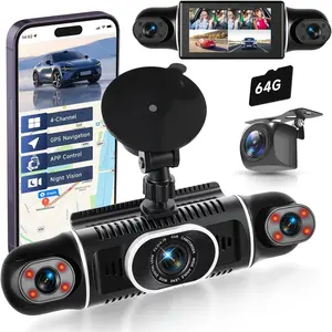 Dash Cam with Front Rear Left Right Cameras, 360 °   Car Camera System for Driving & Parking, Night Vision, Parking Monitor, Loop Recording,