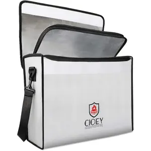 Fireproof Document Bag - Fireproof Box [Thermal Insulated] Fireproof Safety Boxes for Home Large Fireproof Bag Lockable Zipper Fireproof Safe Box Home Safes Fireproof Waterproof Fireproof Money Bag