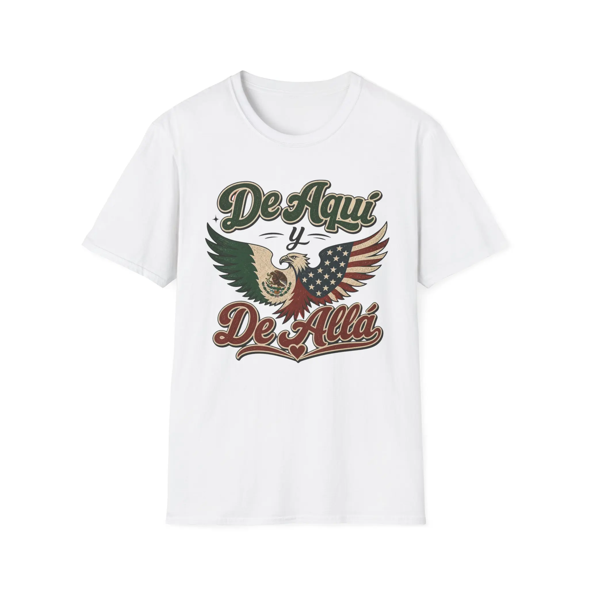 De Aquí y De Allá eagle graphic T-Shirt | Mexican American heritage tee