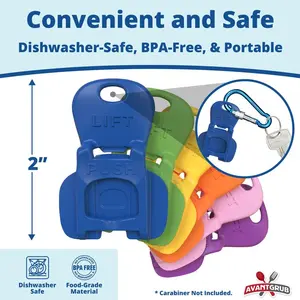 Avant Grub Beverage Barricade - Portable 6-Pack Colorful Kitchen & Outdoor Accessories for Soda/Beer Cans, Easy Tab Opener & Drink Protector - Handy