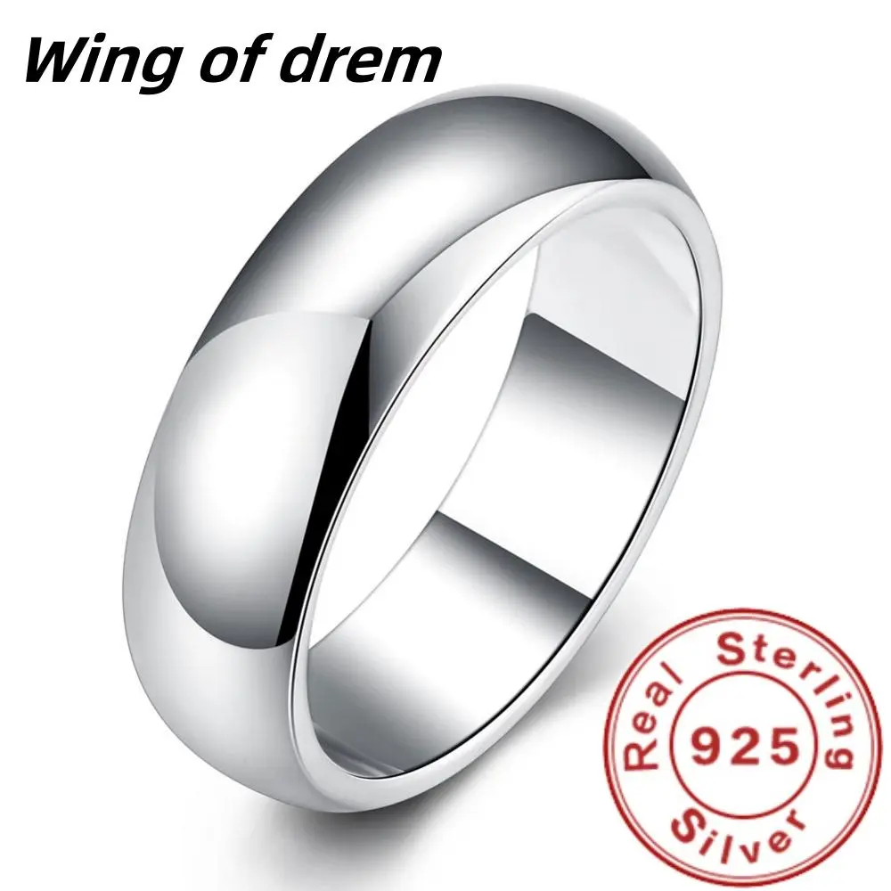 Women's 925 Sterling Silver Simple Band Ring - Smooth Surface, Round Shape, Size 5-11, 100% Brand New High-Quality Adult Jewelry, Factory Direct, Female Birthday Gift for Girlfriend, Wedding