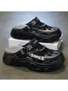 Adjustable heel with baotou hole shoes, thick-bottomed leisure sandals