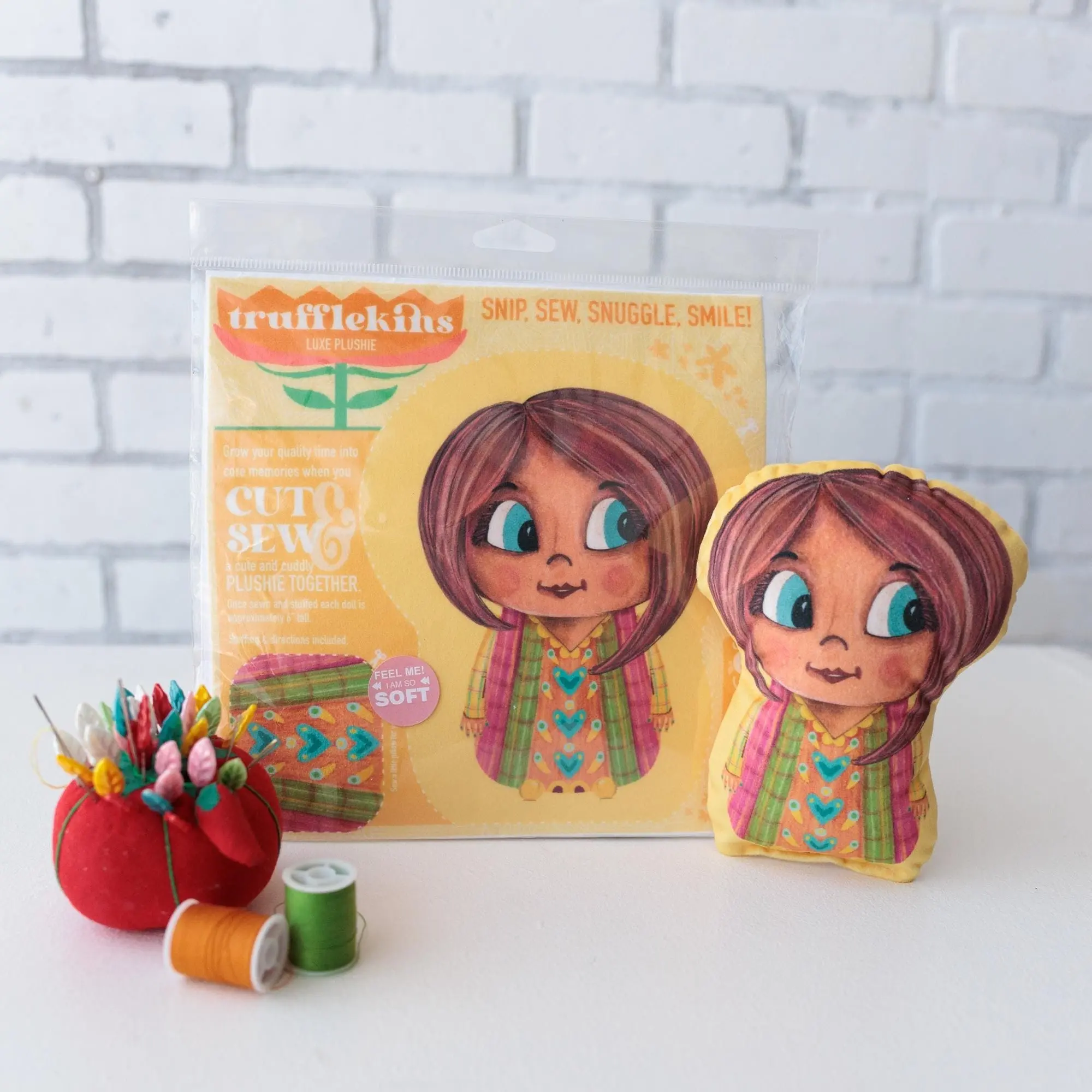 DIY Plushie Sewing Kit Trufflekins Doll Craft Kit for Beginners and Creative Adults