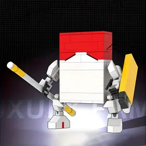 Nidonu-Cigarette Robot Mecha Action Figure - Detailed Building Block Model with Decoration Function, Ideal Birthday and Halloween Gift christmas toy