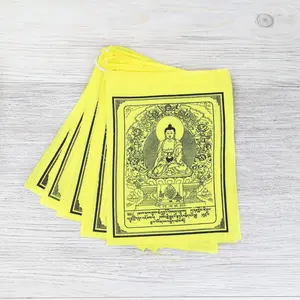Yellow Shakyamuni Buddha Prayer Flags