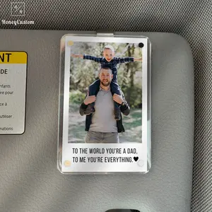Father’s Day Gift for Him  | Personalized Car Visor Clip with Photo | Custom Safe Driving Reminder | Gift for Dad, Husband, or Boyfriend | Unique Father’s Day Gift for Him | Anniversary or Birthday Present