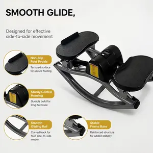 Portable Lateral Stepper - Side-to-Side Slider Exerciser for Home Fitness, Low-Impact Cardio Training Machine for Legs and Glutes
